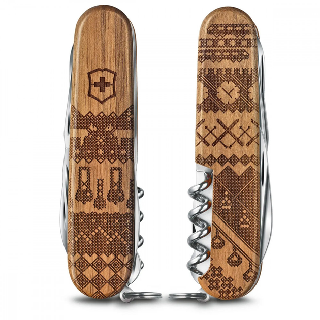 Швейцарський ніж Victorinox COMPANION Wood Swiss Spirit LE 2023 91мм/13 функцій, горіхові накладки - зображення 2