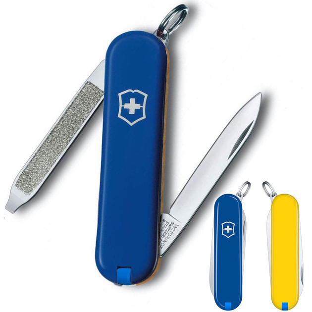 Швейцарский нож Victorinox ESCORT UKRAINE 58мм/6 функций, сине-желтые накладки - изображение 2