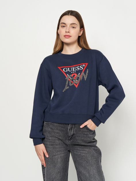 Світшот жіночий Guess W3BQ14-KB681-G7P1 L Темно-синій з принтом від Rozetka на платформі USKIDKA Акція на Світшот жіночий Guess W3BQ14-KB681-G7P1 L Темно-синій з принтом від Rozetka