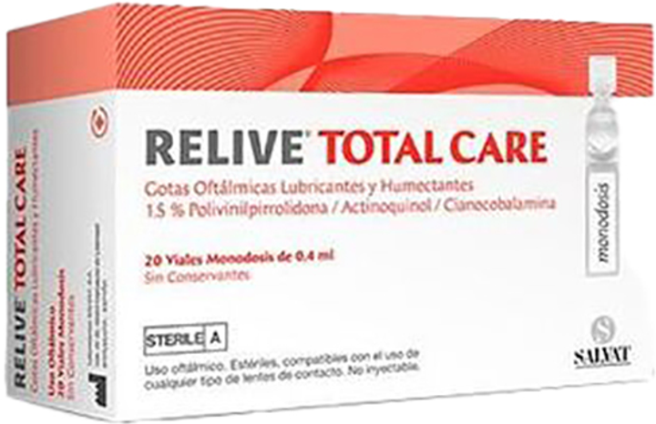 Krople do oczu Relive Total Care Single Dose 20 szt (8470001690814) - obraz 1