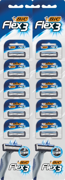 Набор бритв без сменных картриджей BIC Flex 3/10 шт - зображення 1