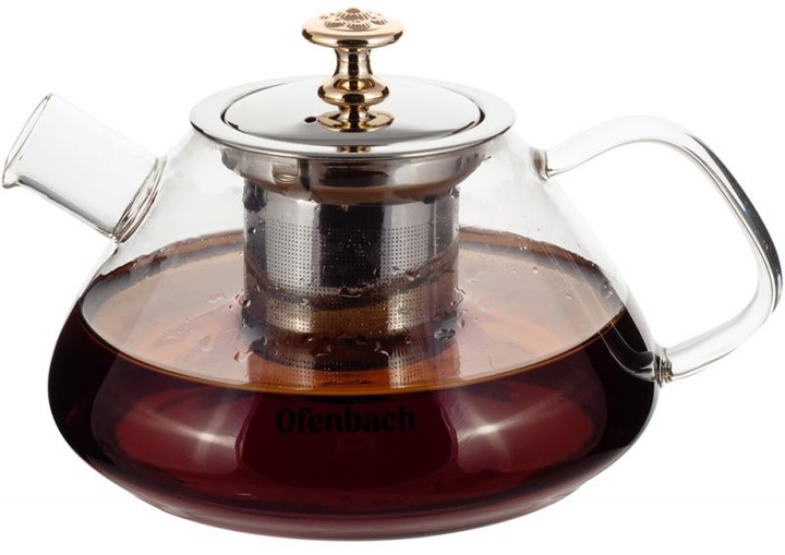 Чайник стеклянный заварочный со съемным ситечком (0616m) Ofenbach 700 ...