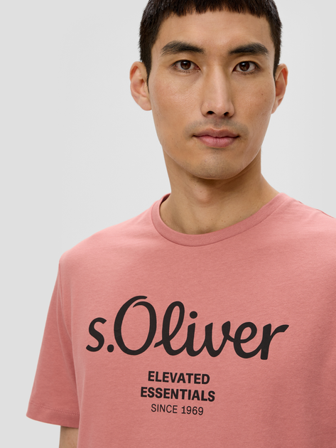 T-shirt męski bawełniany s.Oliver 10.3.11.12.130.2152232-20D1 XL Koralowy (4099975523894) - obraz 4