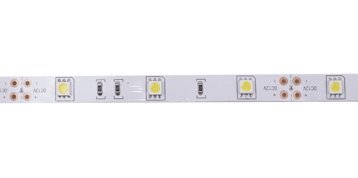 Світлодіодна стрічка PROLUM™ RGB гнучка самоклеюча 12V SMD 5050 світлодіодів 30 Standard 5 метрів (без блоку живлення) - зображення 2