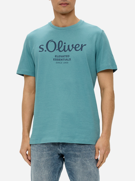 T-shirt męski s.Oliver 10.3.11.12.130.2152232-65D1 XL Turkusowy (4099975524198) - obraz 1