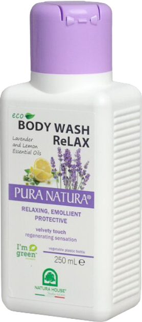 Акція на Гель для душу Pura Natura Eco Body Wash ReLax Lavender&Lemon Essential Oils Розслабляючий 250 мл від Rozetka