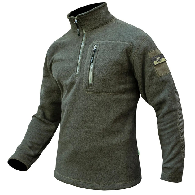 Толстовка флисовая Armoline 1/4 Zip TRAVEL DEFENCE Olive. L - изображение 2