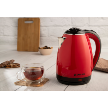 Електрочайник DELFA DK 3530 X red - изображение 2