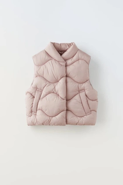 Теплый жилет детский Zara 5854/703 140 см Розовый – Брендовая