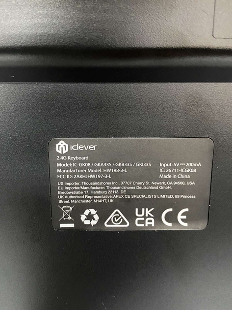 Бездротова клавіатура і миша iClever GK08 Б/В - изображение 6