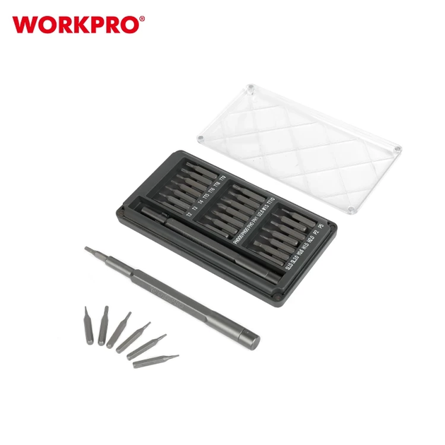 Отвертка для точных работ с насадками WORKPRO (21 пред.) PRO PLUS WP200511 - Фото 3 Отвертка для точных работ с насадками WORKPRO (21 пред.) PRO PLUS WP200511 - изображение 3