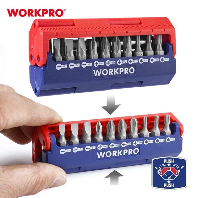 Набор бит с держателем WORKPRO (13 пред.) PRO WP221062 - изображение 5