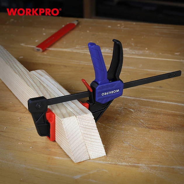 Струбцина міні швидкозатискна WORKPRO 100 мм PRO WP232034 - Фото 7 Струбцина міні швидкозатискна WORKPRO 100 мм PRO WP232034 - зображення 7