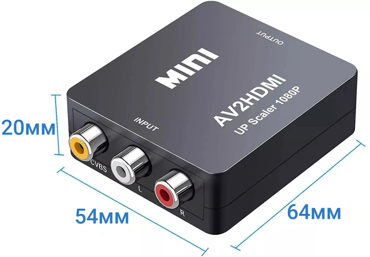Конвертер Addap AV2HDMI-01 AV на HDMI видео аудио FullHD 1080P (3720) - изображение 3