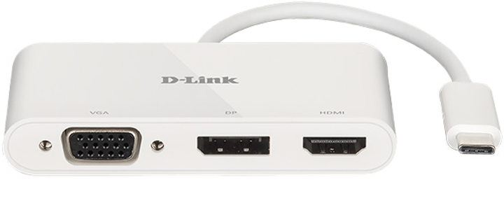 Wieloportowa przejściówka D-Link DUB-V310 3-in-1 USB-C do HDMI/VGA/DisplayPort (DUB-V310) - obraz 1