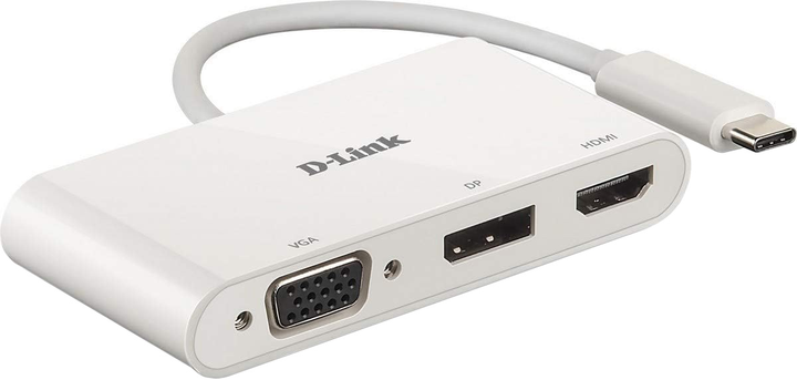 Wieloportowa przejściówka D-Link DUB-V310 3-in-1 USB-C do HDMI/VGA/DisplayPort (DUB-V310) - obraz 2