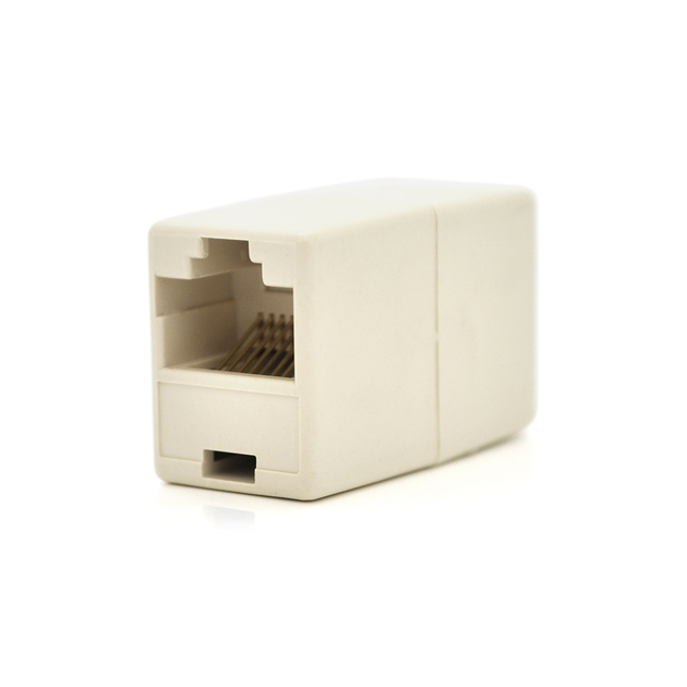 З'єднувач RJ45 8P8C мама/мама RJ45 для з'єднання кабелю, бежевий, Q100 ...