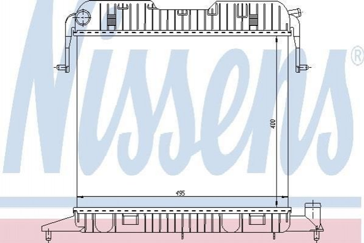 Радиатор охлаждения двигателя NISSENS 63043 Opel Omega 1300009, 13000098, 52453033 - изображение 1