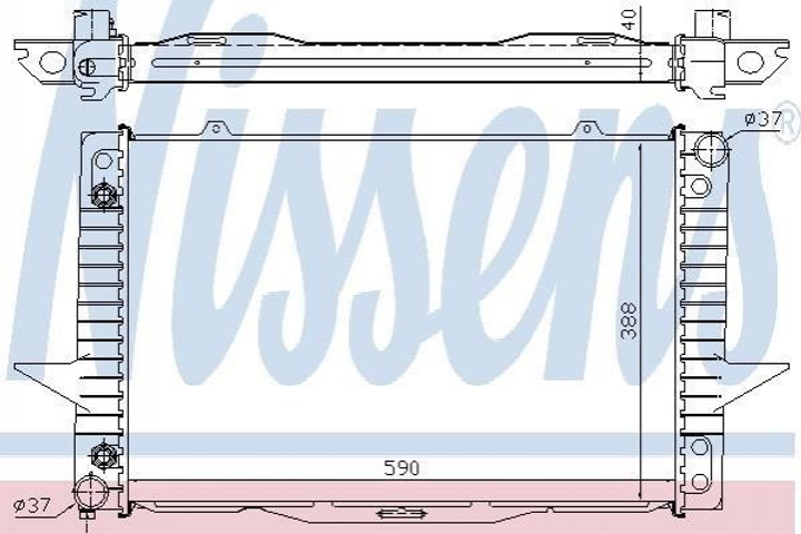 Радиатор охлаждения двигателя NISSENS 65535A Volvo V70, C70 5003823, 6842877, 8503769 - зображення 1