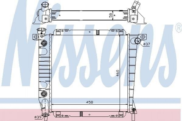 Радиатор охлаждения двигателя NISSENS 620671 Ford USA Explorer 3313267, 3893906, 4039416 - изображение 1