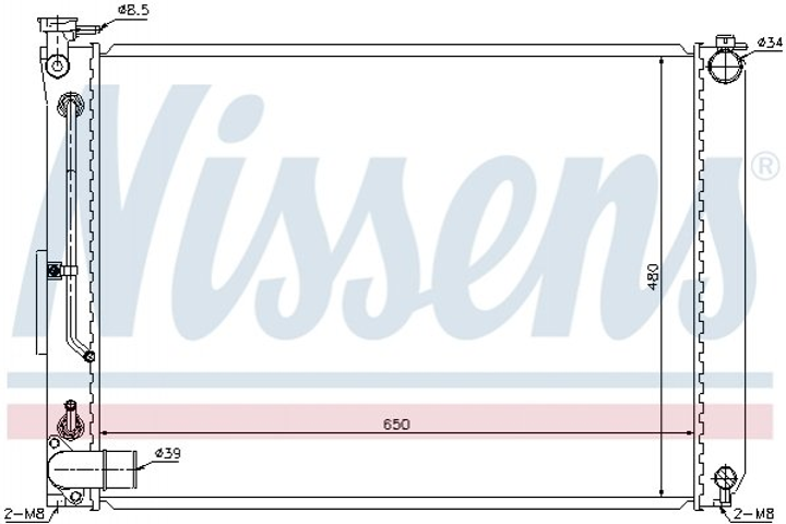 Радиатор охлаждения двигателя NISSENS 646866 Lexus RX 1604120310, 1604120311, 1604120312 - изображение 1