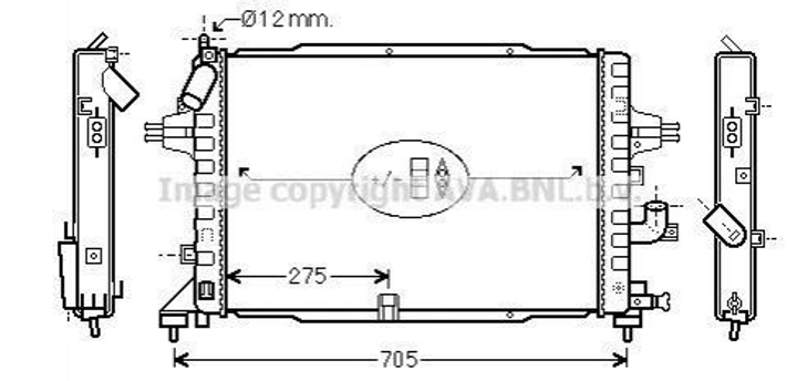 Радиатор охлаждения двигателя AVA COOLING OLA2364 Opel Astra, Zafira 1300269, 13143570 - изображение 1