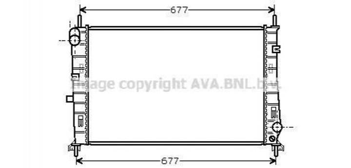 Радиатор охлаждения двигателя AVA COOLING FDA2165 Ford Mondeo 1024051, 1036597, 6899901 - изображение 1