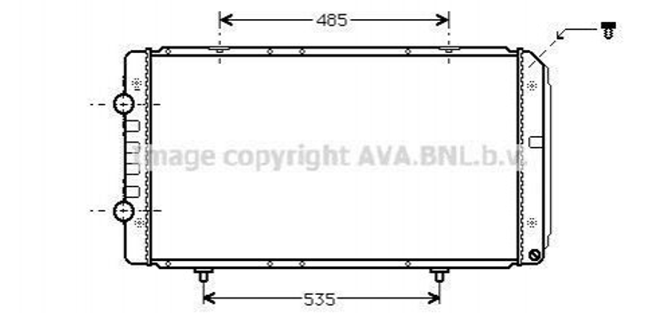 Радиатор охлаждения двигателя AVA COOLING PEA2268 Peugeot Boxer; Citroen Jumper; Fiat Ducato 1329226080, 1329227080, 133097 - изображение 1