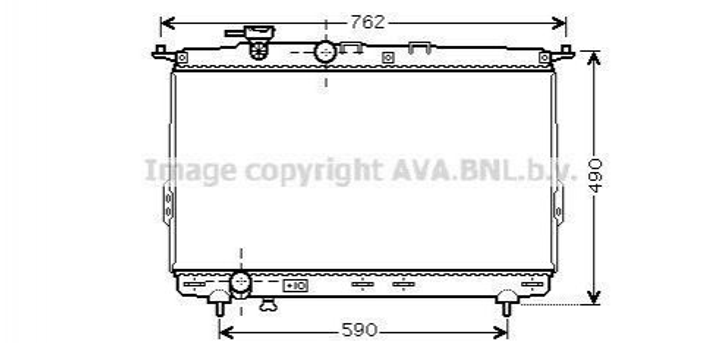 Радиатор охлаждения двигателя AVA COOLING HY2106 Hyundai Sonata; KIA Magentis 2531038001, 253103C001 - зображення 1