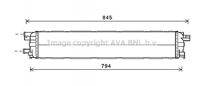 Радиатор охлаждения двигателя AVA COOLING AI2366 Audi A5, A6, A4, Q5, Allroad, A8, A7 4G0145804, 4G0145804A, 4G0145804D - изображение 1