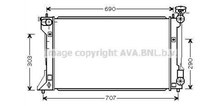 Радиатор охлаждения двигателя AVA COOLING TO2332 Toyota Avensis 164000H110 - изображение 1