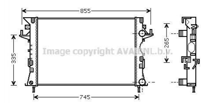 Радиатор охлаждения двигателя AVA COOLING RTA2290 Renault Laguna, Espace 8200008764, 7711134656 - изображение 1