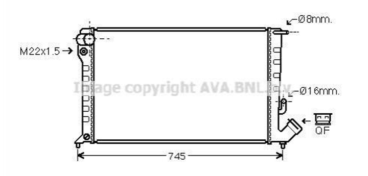 Радиатор охлаждения двигателя AVA COOLING CNA2153 Peugeot Partner, 306; Citroen Xsara, Berlingo 133041 - изображение 1