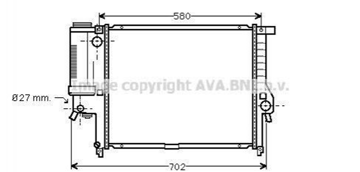 Радиатор охлаждения двигателя AVA COOLING BW2140 BMW 5 Series 1728769 - изображение 1
