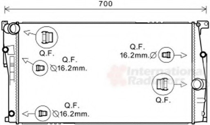 Радіатор охолодження двигуна Van Wezel 06002449 BMW 3 Series, 4 Series 17117622827, 17118673372 - зображення 2