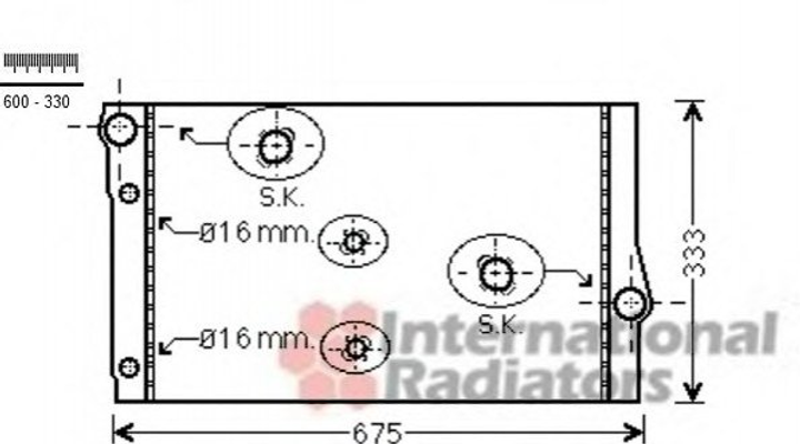 Радиатор охлаждения двигателя Van Wezel 06002410 BMW 5 Series, 6 Series, X6, 7 Series 17117805627, 17118509175 - изображение 1