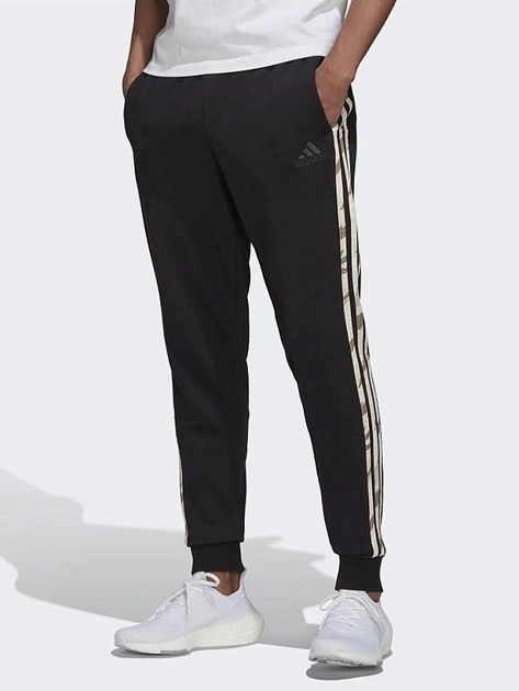 Spodnie Dresowe Adidas 3 Stripe Camo Pant Black HE1871 S Czarne (4065423417732 ) - obraz 1
