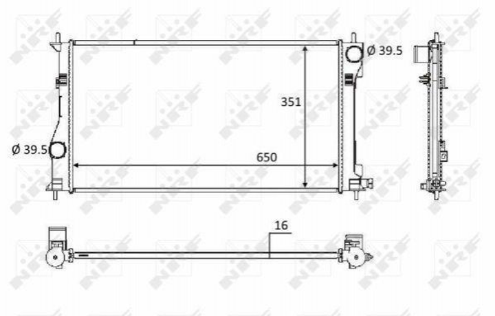 Радіатор охолодження двигуна NRF 58558 4221348541, 45111CA000, SU00301172 - зображення 1