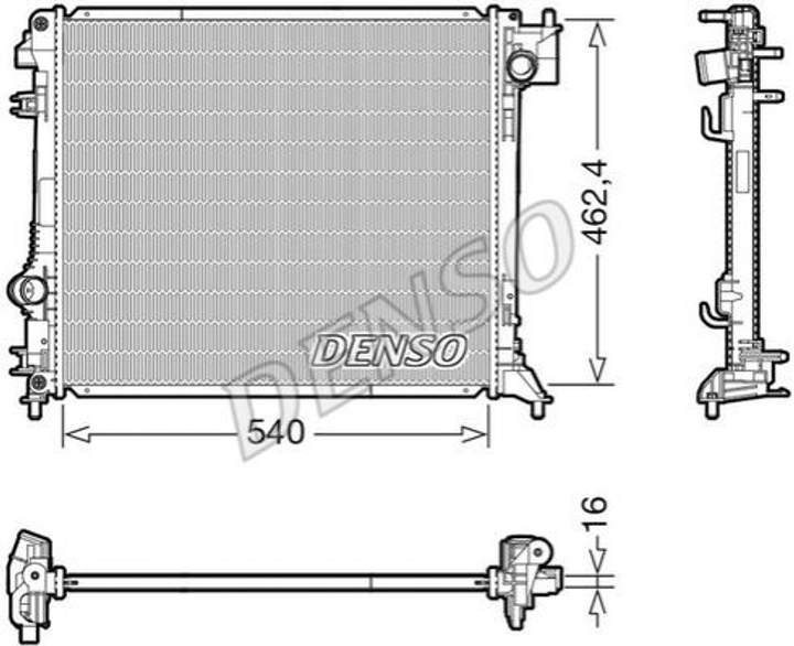 Радиатор охлаждения двигателя DENSO DRM46062 Nissan Qashqai; Renault Kadjar 214104EA0A, 214104EA1A, 214107399R - изображение 1