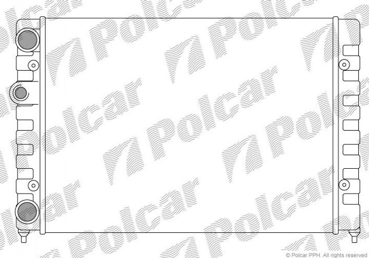 Радиатор охлаждения двигателя Polcar 953808A1 Volkswagen Golf, Vento 6N0121253B, 6N0121253A - изображение 1