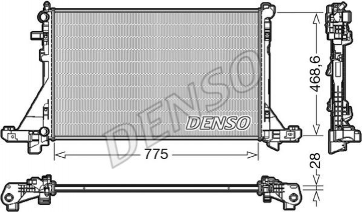 Радиатор охлаждения двигателя DENSO DRM23112 Renault Master; Opel Movano 2140000Q2A, 2140000Q2E, 214106759R - изображение 1