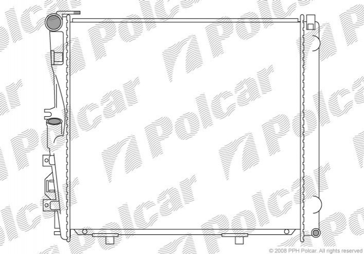 Радиатор охлаждения двигателя Polcar 502408 Mercedes E-Class A1245002803, A1245009003 - изображение 1