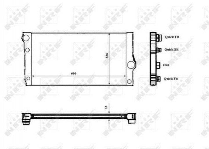 Радиатор охлаждения двигателя NRF 53817 BMW 6 Series, 7 Series, 5 Series 17117570096, 17117570097, 17117562586 - изображение 1