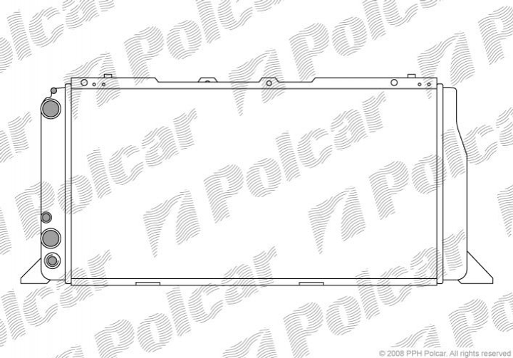 Радіатор охолодження двигуна Polcar 130708A2 Audi 80 893121251 - зображення 1