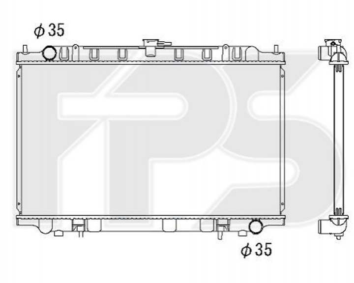 Радіатор охолодження двигуна FPS FP 50 A1069 Nissan Maxima 214100L810, 214100L815, 2141031U00 - зображення 1