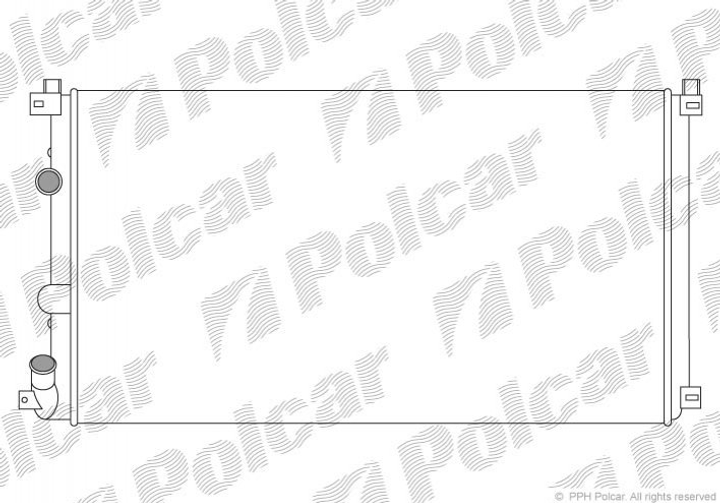 Радиатор охлаждения двигателя Polcar 604208A1 Opel Movano; Renault Master 93179354, 7701057119, 4501137 - изображение 1