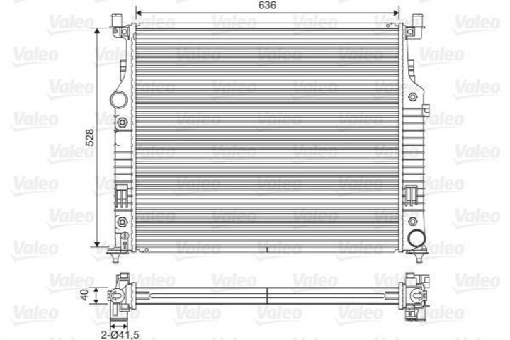 Радиатор охлаждения двигателя Valeo 701569 Mercedes M-Class, GL-Class 2515000503, 2515000103, 2515000303 - зображення 1