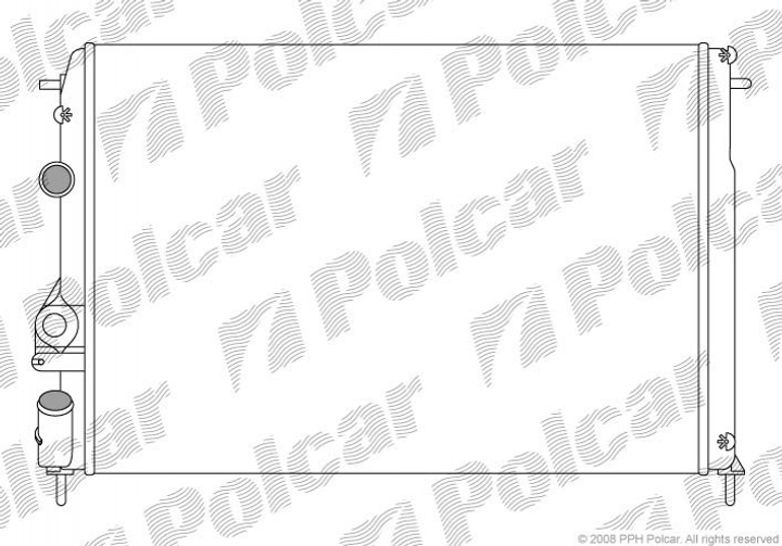 Радіатор охолодження двигуна Polcar 601108A1 Renault Megane, Logan, Scenic; Dacia Logan 8200189288 - зображення 1