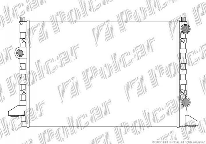 Радиатор охлаждения двигателя Polcar 954708A4 Volkswagen Passat 3A0121253AA - изображение 1