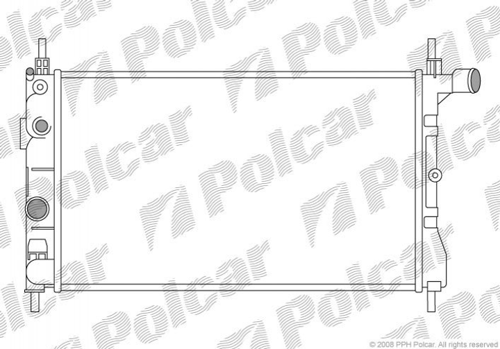 Радиатор охлаждения двигателя Polcar 550508A2 Opel Kadett 1300099, 1302057, 90325465 - изображение 1